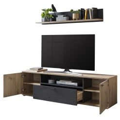 TV-Lowboard - Artisan Eiche-Burned Wood - 180 cm breit -Esszimmer Verkaufsgeschäft 0405037600 03 1600Wx1600H