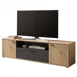 TV-Lowboard - Artisan Eiche-Burned Wood - 180 cm breit