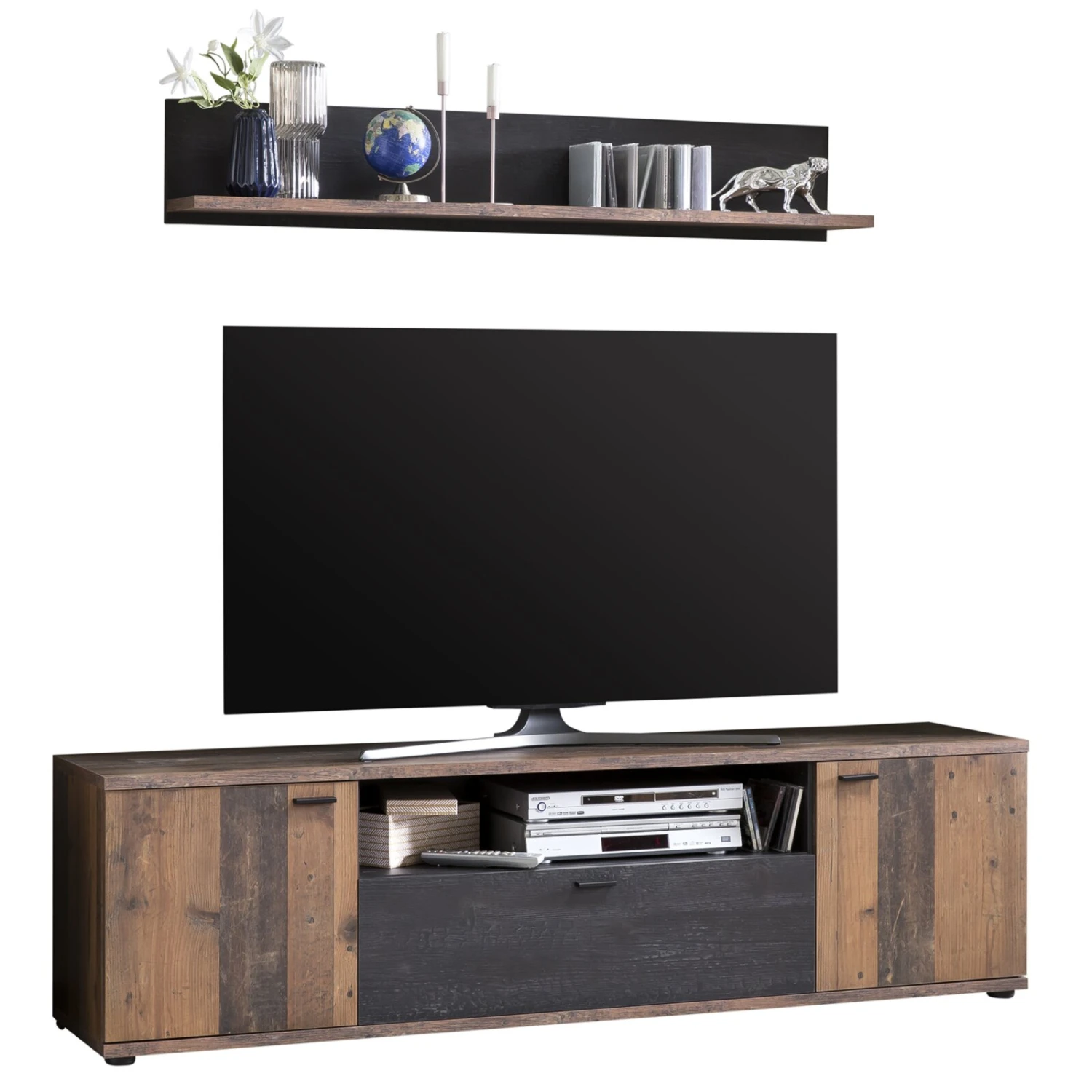 TV-Lowboard - Oldwood-Burned Wood - 180 cm breit 4 TV-Lowboard - Oldwood-Burned Wood - 180 cm breit – Bild 4