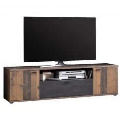 TV-Lowboard - Oldwood-Burned Wood - 180 cm breit