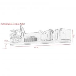 Wandboard - Oldwood-Burned Wood - 135 cm breit -Esszimmer Verkaufsgeschäft 0405037801 03 1600Wx1600H