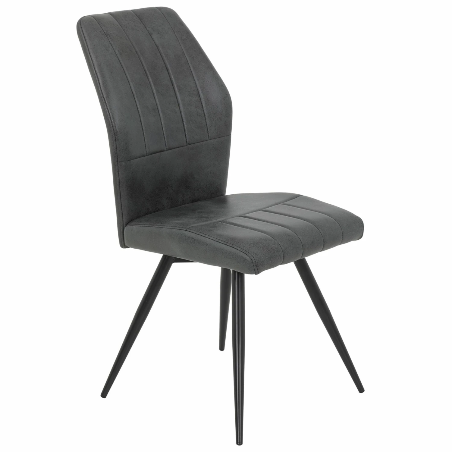 4er-Set Schwingstühle - anthrazit - Vintage-Optik 2 4er-Set Schwingstühle - anthrazit - Vintage-Optik – Bild 2