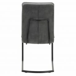 4er-Set Schwingstühle - grau-schwarz - Microfaser -Esszimmer Verkaufsgeschäft 0405038700 03 1600Wx1600H