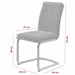 4er-Set Schwingstühle - grau-schwarz - Microfaser -Esszimmer Verkaufsgeschäft 0405038700 04 1600Wx1600H