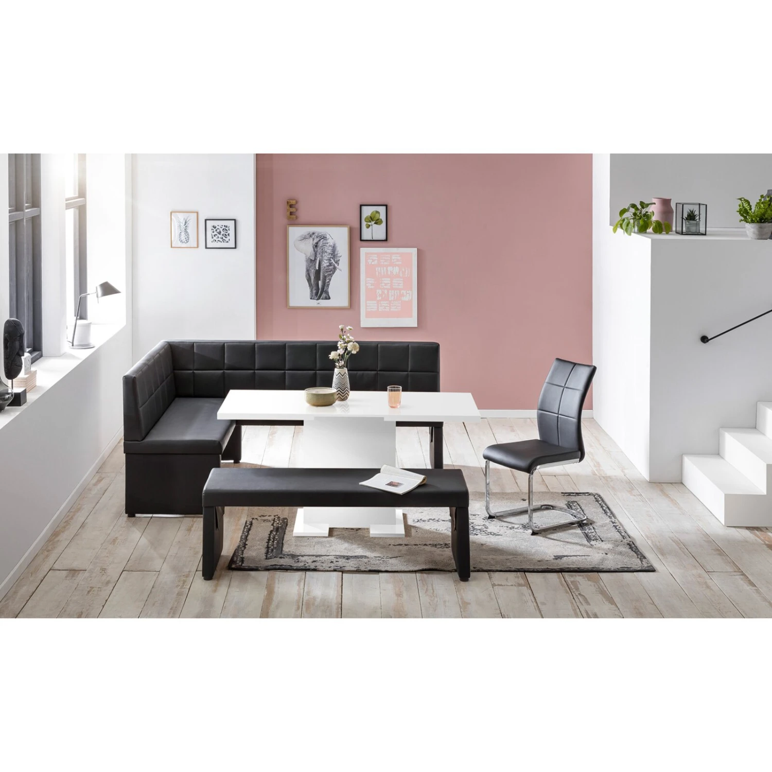 Sitzbank - schwarz - Kunstleder 2 Sitzbank - schwarz - Kunstleder – Bild 2