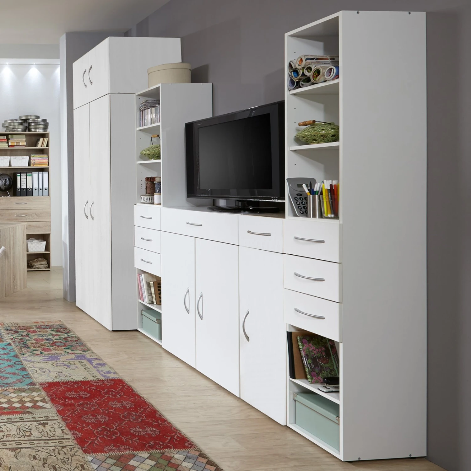 Kommode - weiß - 50 cm breit 2 Kommode - weiß - 50 cm breit – Bild 2