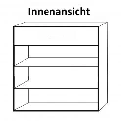 Kommode - weiß - 80 cm breit 5 Kommode - weiß - 80 cm breit -Esszimmer Verkaufsgeschäft 0424037800 03 1600Wx1600H