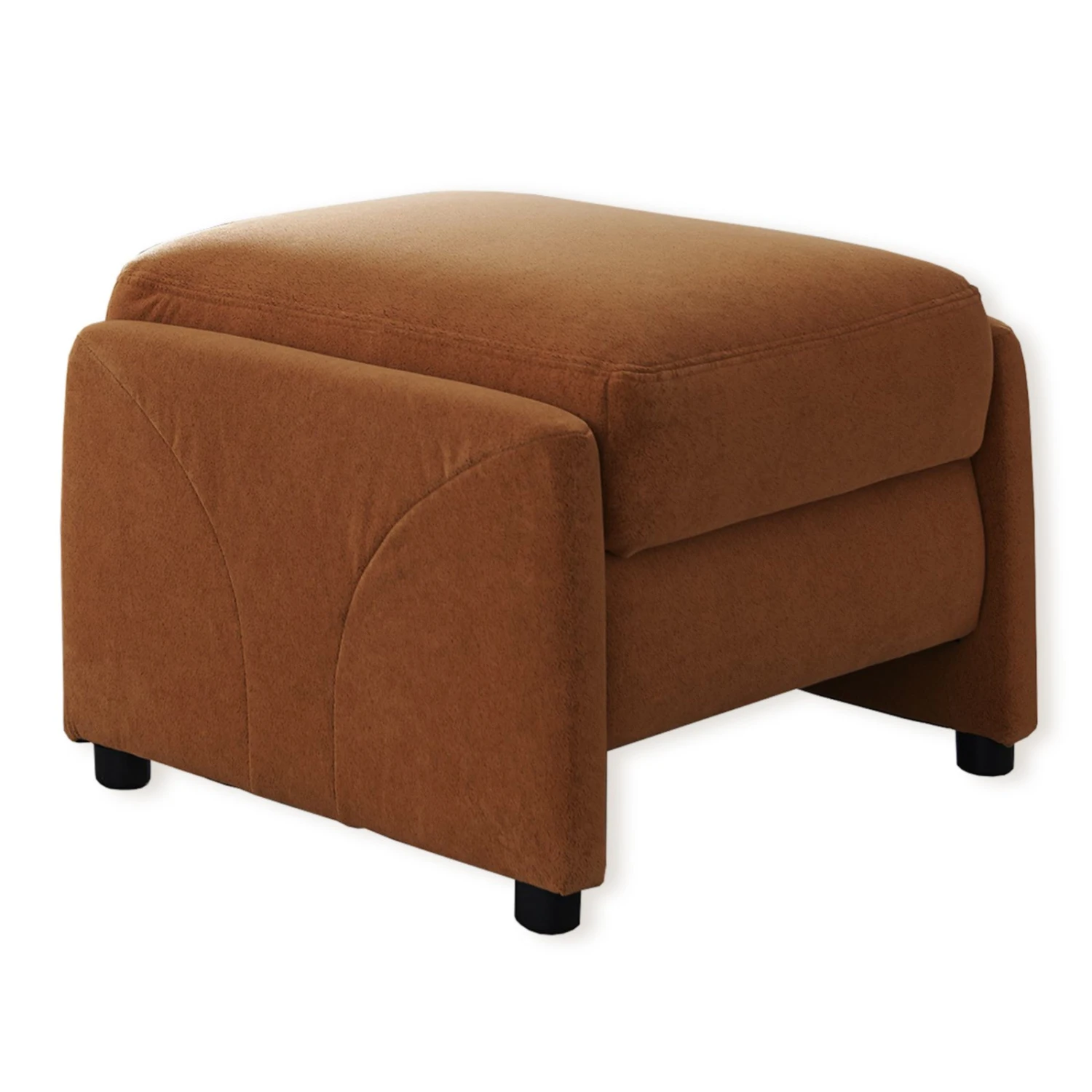 polsterpower Relaxhocker - terracotta - Flockvelours 2 polsterpower Relaxhocker - terracotta - Flockvelours – Bild 2