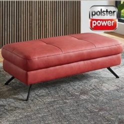 polsterpower Hocker - red - 130 cm breit