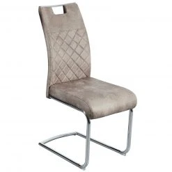 Schwingstuhl - Vintage-hell - Kunstleder - mit Griff