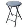 Klapphocker - grau - gepolsterter Sitz