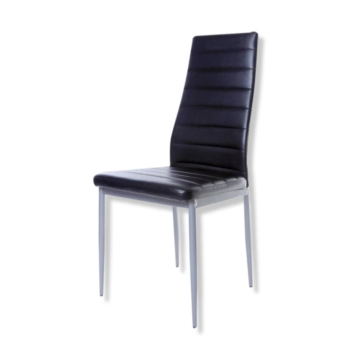 Polsterstuhl - schwarz - Lederoptik 4 Polsterstuhl - schwarz - Lederoptik – Bild 4