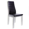 Polsterstuhl - schwarz - Lederoptik