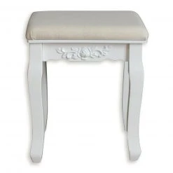 Hocker - weiß - teilmassiv - 37 cm breit