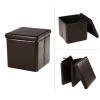 Sitzhocker - braun - Kunstleder - faltbar