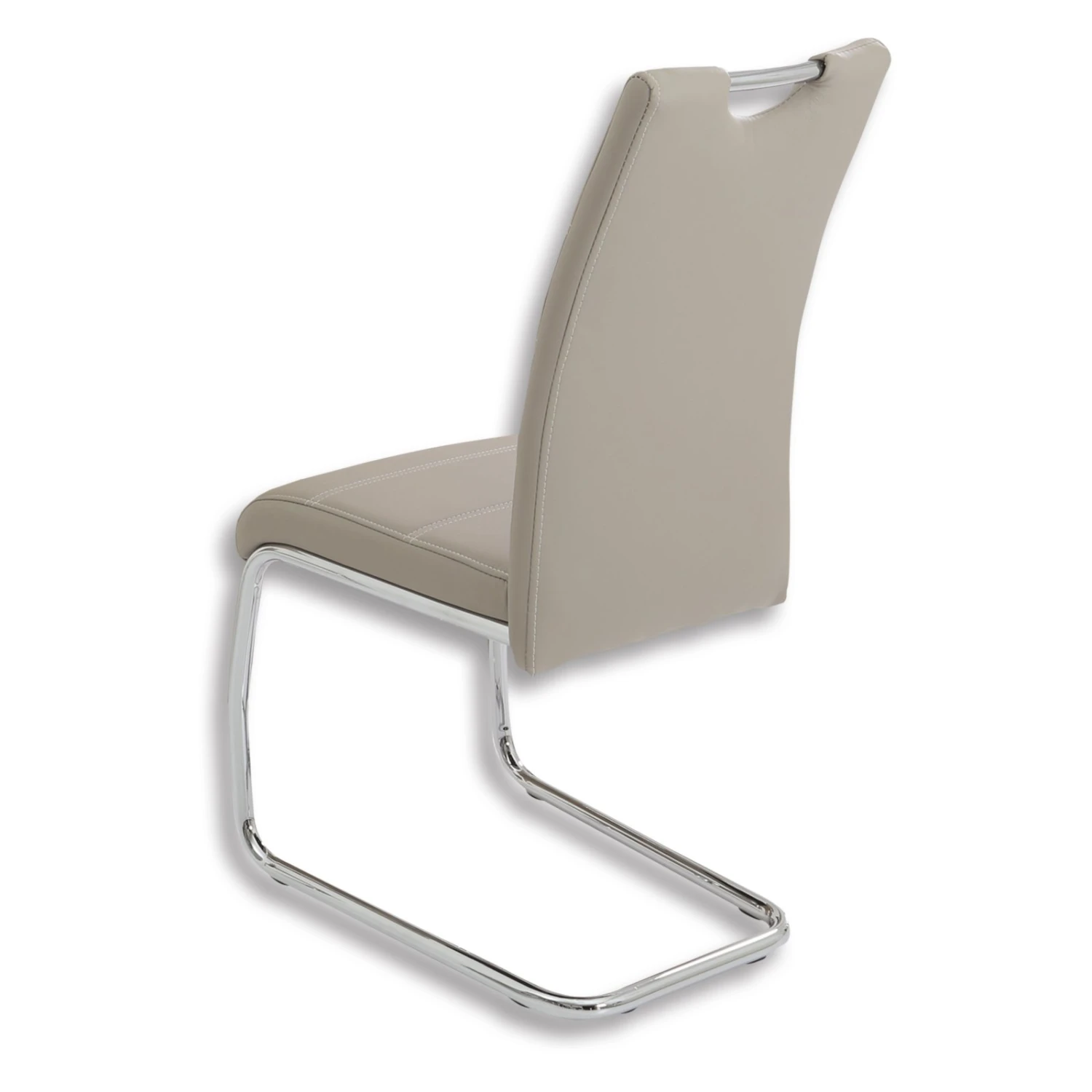 Freischwinger - cappuccino - Lederoptik 2 Freischwinger - cappuccino - Lederoptik – Bild 2