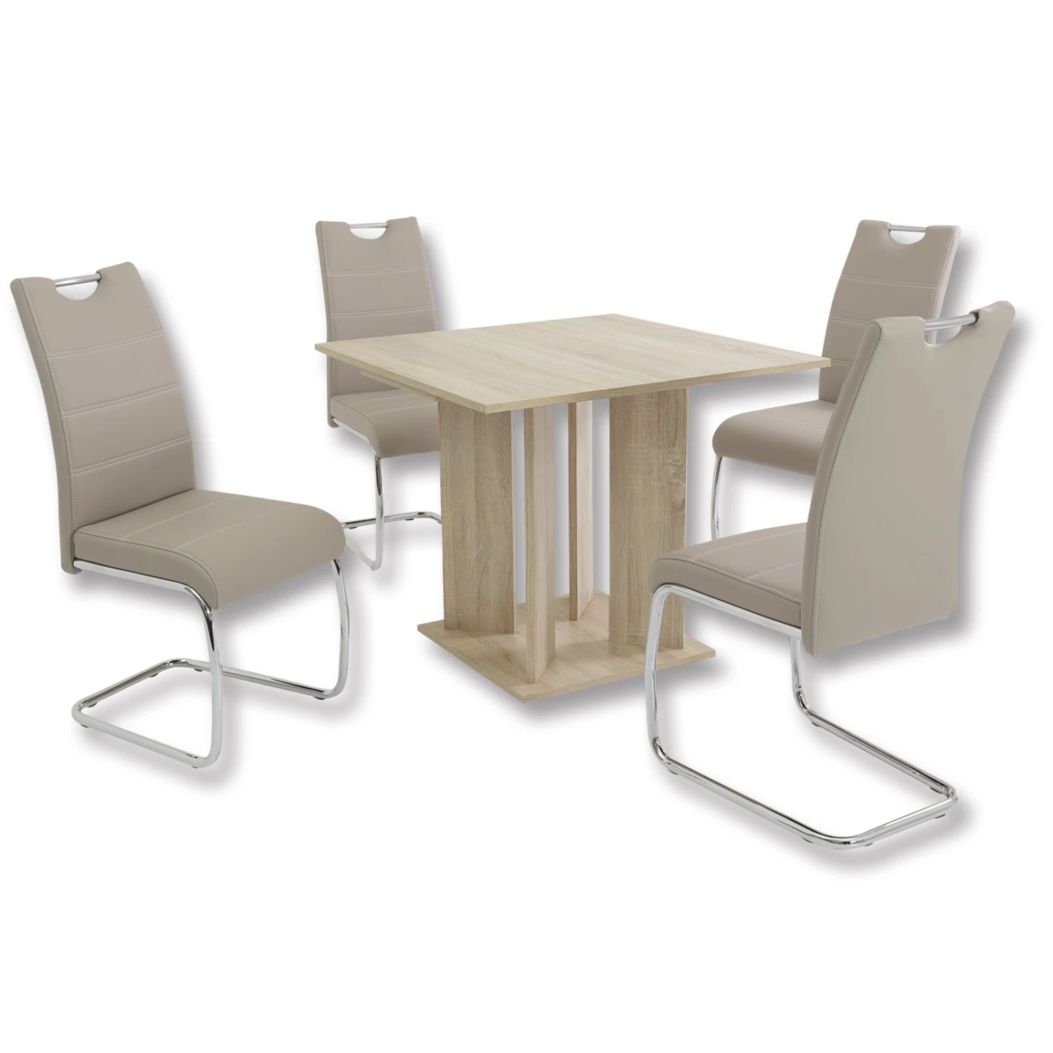 Freischwinger - cappuccino - Lederoptik 3 Freischwinger - cappuccino - Lederoptik – Bild 3