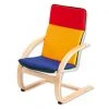 Kinder-Schwingsessel - bunt - Furnierholz
