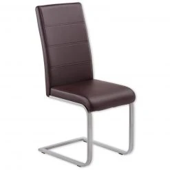 Freischwinger - braun - Lederoptik