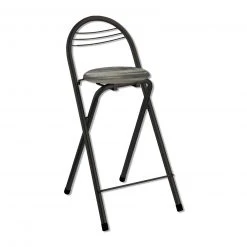 Barhocker - Driftwodd-schwarz - Metall