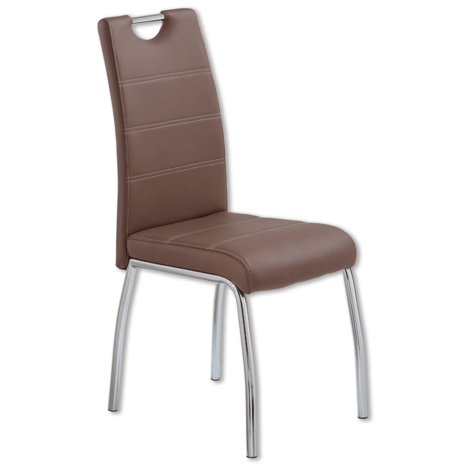 Stuhl - braun - Lederoptik 1 Stuhl - braun - Lederoptik
