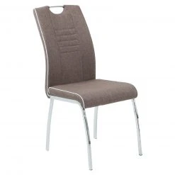 Ella@HOME Stuhl - braun - Kontrastnaht - Metallbeine -Esszimmer Verkaufsgeschäft 1015174400 09 1600Wx1600H