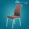 Ella@HOME Stuhl - braun - Kontrastnaht - Metallbeine