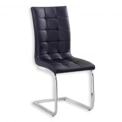 Schwinger Stuhl - schwarz - Lederoptik