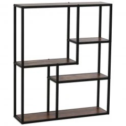 Regal - Eiche-schwarz - 90 cm hoch