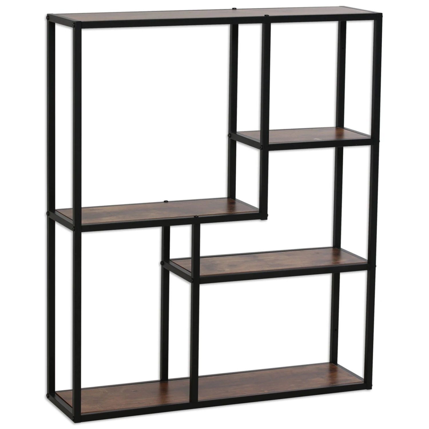 Regal - Eiche-schwarz - 90 cm hoch 1 Regal - Eiche-schwarz - 90 cm hoch