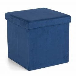 Sitzhocker - blau - faltbar - 38 cm