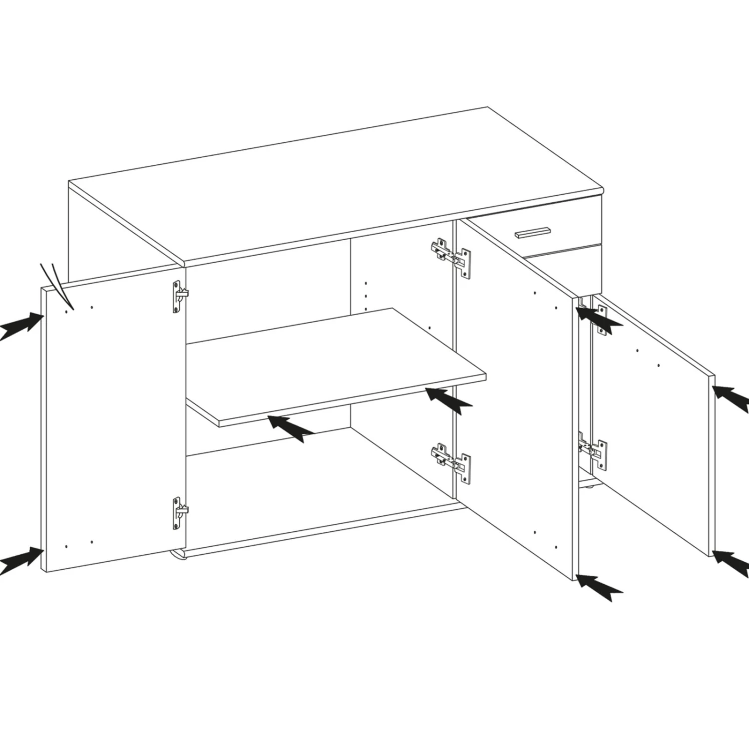 Kommode - Sonoma Eiche - 106 cm breit 2 Kommode - Sonoma Eiche - 106 cm breit – Bild 2