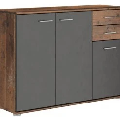 Kommode - Old Wood Vintage - anthrazit - 106 cm breit