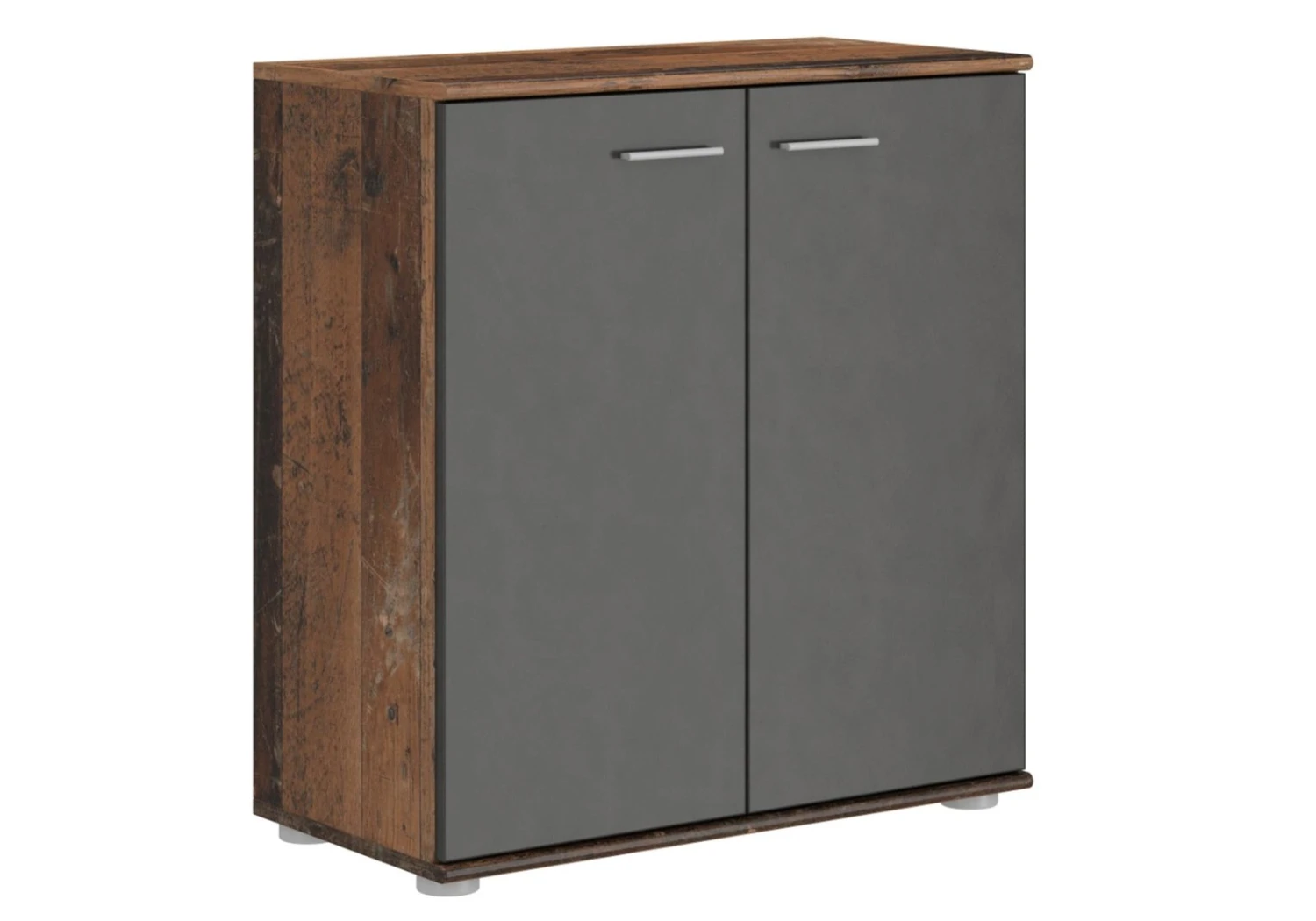 Kommode - Old Wood Vintage - anthrazit - 71 cm breit 1 Kommode - Old Wood Vintage - anthrazit - 71 cm breit