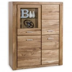 Vitrine - Wildeiche teilmassiv - 110 cm