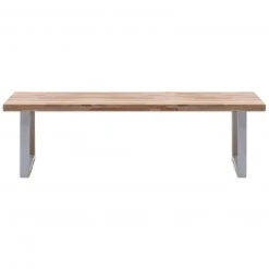 Sitzbank - Kernbuche massiv - Metall - 160 cm breit