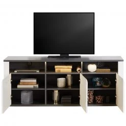 Luca Bessoni TV-Lowboard ALASSIO - weiß Hochglanz - Matera dunkel - 156 cm -Esszimmer Verkaufsgeschäft 1016018600 04 1600Wx1600H