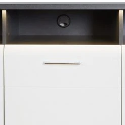 Luca Bessoni TV-Lowboard ALASSIO - weiß Hochglanz - Matera dunkel - 156 cm -Esszimmer Verkaufsgeschäft 1016018600 07 1600Wx1600H