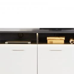 Luca Bessoni TV-Lowboard ALASSIO - weiß Hochglanz - Matera dunkel - 156 cm -Esszimmer Verkaufsgeschäft 1016018600 08 1600Wx1600H