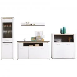 Luca Bessoni Sideboard ALASSIO - weiß-Hochglanz - Matera dunkel - 156 cm -Esszimmer Verkaufsgeschäft 1016019000 05 1600Wx1600H