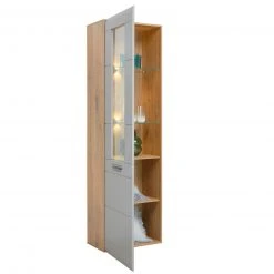 Luca Bessoni Standvitrine AURIS - Basalt-Flagstaff Eiche - 60 cm -Esszimmer Verkaufsgeschäft 1016021500 03 1600Wx1600H