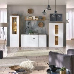 Luca Bessoni Standvitrine AURIS - weiß-Flagstaff Eiche - 60 cm 18 Luca Bessoni Standvitrine AURIS - weiß-Flagstaff Eiche - 60 cm -Esszimmer Verkaufsgeschäft 1016021501 08 1600Wx1600H