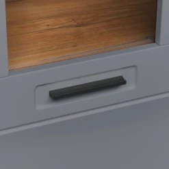 Luca Bessoni Highboardvitrine AURIS - Basalt-Flagstaff Eiche - 155 cm -Esszimmer Verkaufsgeschäft 1016021800 05 1600Wx1600H