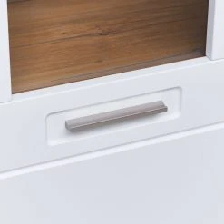 Luca Bessoni Highboardvitrine AURIS - weiß-Flagstaff Eiche - 155 cm -Esszimmer Verkaufsgeschäft 1016021801 05 1600Wx1600H