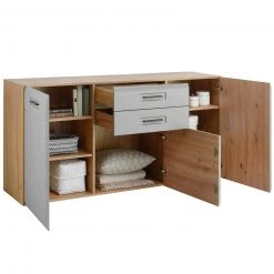 Luca Bessoni Sideboard AURIS - Basalt-Flagstaff Eiche - 163 cm -Esszimmer Verkaufsgeschäft 1016021900 03 1600Wx1600H