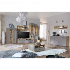 Luca Bessoni Sideboard AURIS - Basalt-Flagstaff Eiche - 163 cm -Esszimmer Verkaufsgeschäft 1016021900 09 1600Wx1600H