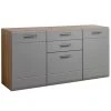 Luca Bessoni Sideboard AURIS - Basalt-Flagstaff Eiche - 163 cm