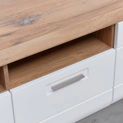 Luca Bessoni Lowboard AURIS - weiß-Flagstaff Eiche - 190 cm -Esszimmer Verkaufsgeschäft 1016022101 05 1600Wx1600H