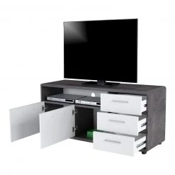 TV-Lowboard - Betonoptik-weiß - 3 Schubkästen - 150 cm 12 TV-Lowboard - Betonoptik-weiß - 3 Schubkästen - 150 cm -Esszimmer Verkaufsgeschäft 1016022400 05 1600Wx1600H