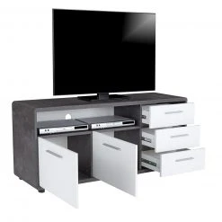 TV-Lowboard - Betonoptik-weiß - 3 Schubkästen - 150 cm 13 TV-Lowboard - Betonoptik-weiß - 3 Schubkästen - 150 cm -Esszimmer Verkaufsgeschäft 1016022400 06 1600Wx1600H